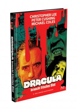 DRACULA BRAUCHT FRISCHES BLUT - 2-Disc Mediabook Cover B (Blu-ray + DVD) Limited 88 Edition - Uncut