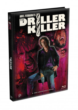 THE DRILLER KILLER - 2-Disc wattiertes Mediabook - Cover I (Blu-ray + DVD) Limited 77 Edition - Uncut 