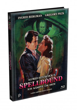 Alfred Hitchcock´s - ICH KÄMPFE UM DICH (Spellbound) 1945 - 2-Disc wattiertes Mediabook Cover A (Blu-ray + DVD) Limited 500 Edition - Uncut 
