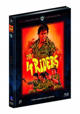 FOUR RIDERS (Blu-ray + DVD) - Cover A - Mediabook - Limited 333 Edition - Uncut (Shaw Brothers)