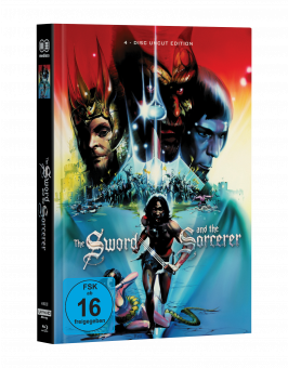 TALON IM KAMPF GEGEN DAS IMPERIUM (The Sword and the Sorcerer) 4-Disc wattiertes Mediabook Cover D (1 x UHD + 2 x Blu-ray + 1 x DVD) Uncut